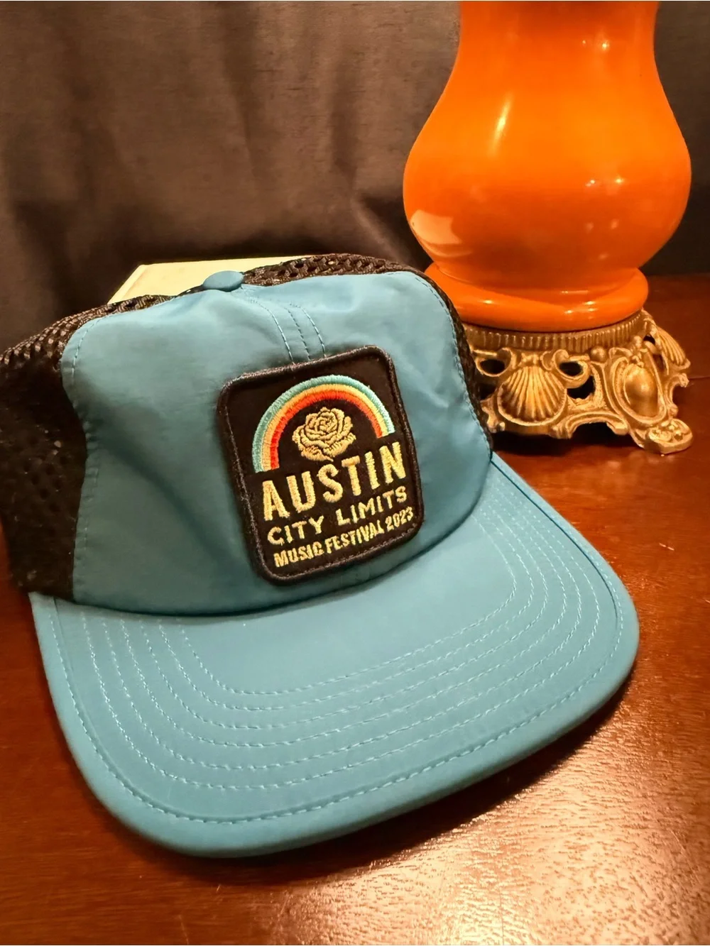 Howler Brothers Teal and Black Austin City Limits Patch Trucker Hat